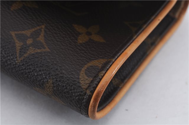Authentic Louis Vuitton Monogram Pochette Twin GM Shoulder Bag M51852 LV 8815D