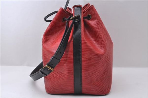 Auth LOUIS VUITTON Epi Petit Noe Bi-color Black x Red M44172 Shoulder Bag 8817C