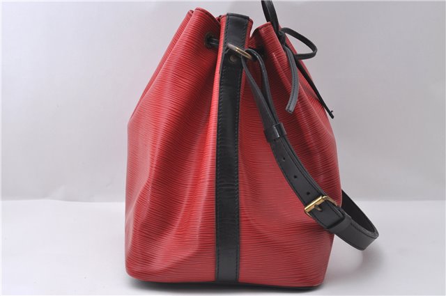Auth LOUIS VUITTON Epi Petit Noe Bi-color Black x Red M44172 Shoulder Bag 8817C