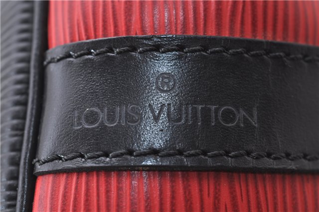 Auth LOUIS VUITTON Epi Petit Noe Bi-color Black x Red M44172 Shoulder Bag 8817C