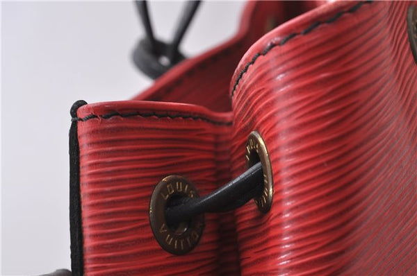 Auth LOUIS VUITTON Epi Petit Noe Bi-color Black x Red M44172 Shoulder Bag 8817C