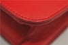 Authentic CHANEL Lamb Skin Matelasse Chain Shoulder Bag Purse Red Junk 8819D