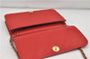 Authentic CHANEL Lamb Skin Matelasse Chain Shoulder Bag Purse Red Junk 8819D