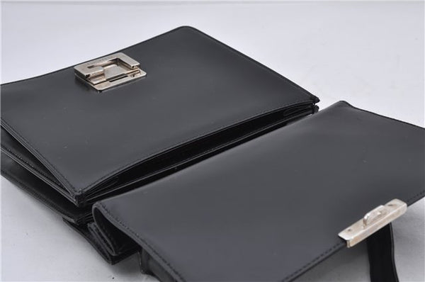 Authentic GUCCI Shoulder Hand Bag Purse Leather Black 8820D