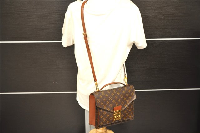 Authentic Louis Vuitton Monogram Monceau 2Way Shoulder Hand Bag M51185 LV 8822D