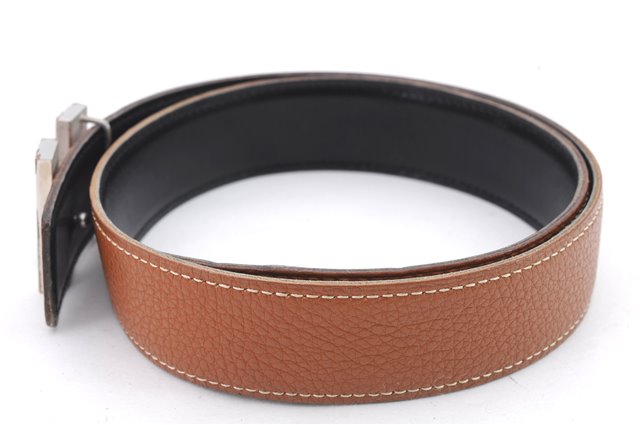 Auth HERMES Ladies Leather Belt Reversible Size 65cm 25.6