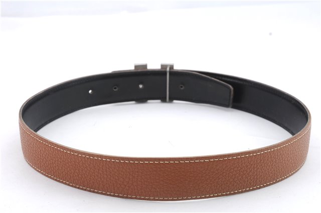 Auth HERMES Ladies Leather Belt Reversible Size 65cm 25.6