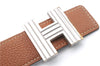 Auth HERMES Ladies Leather Belt Reversible Size 65cm 25.6" Brown Black Box 8823C