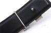 Auth HERMES Ladies Leather Belt Reversible Size 65cm 25.6" Brown Black Box 8823C