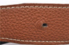 Auth HERMES Ladies Leather Belt Reversible Size 65cm 25.6" Brown Black Box 8823C