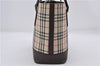 Authentic BURBERRY Vintage Nova Check Canvas Leather Hand Bag Beige Brown 8827D