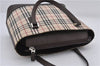 Authentic BURBERRY Vintage Nova Check Canvas Leather Hand Bag Beige Brown 8827D