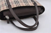 Authentic BURBERRY Vintage Nova Check Canvas Leather Hand Bag Beige Brown 8827D