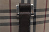 Authentic BURBERRY Vintage Nova Check Canvas Leather Hand Bag Beige Brown 8827D