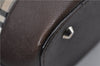 Authentic BURBERRY Vintage Nova Check Canvas Leather Hand Bag Beige Brown 8827D
