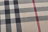 Authentic BURBERRY Vintage Nova Check Canvas Leather Hand Bag Beige Brown 8827D