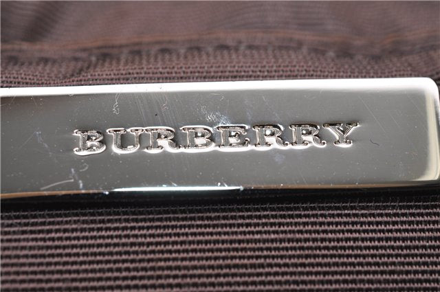 Authentic BURBERRY Vintage Nova Check Canvas Leather Hand Bag Beige Brown 8827D