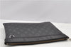 Auth Louis Vuitton Monogram Eclipse Pochette Discovery M62291 Clutch Bag 8827F