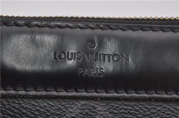 Auth Louis Vuitton Monogram Eclipse Pochette Discovery M62291 Clutch Bag 8827F
