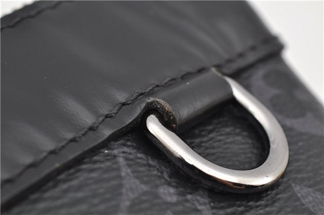 Auth Louis Vuitton Monogram Eclipse Pochette Discovery M62291 Clutch Bag 8827F