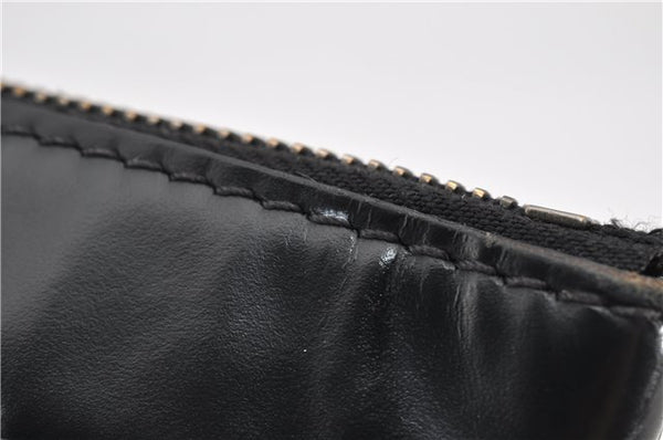 Auth Louis Vuitton Monogram Eclipse Pochette Discovery M62291 Clutch Bag 8827F