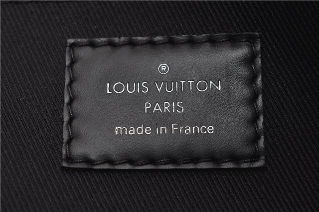 Auth Louis Vuitton Monogram Eclipse Pochette Discovery M62291 Clutch Bag 8827F
