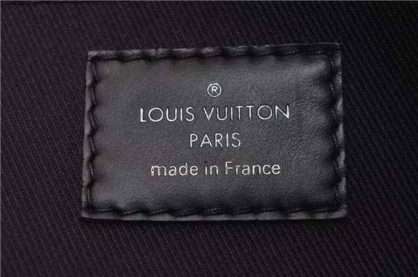Auth Louis Vuitton Monogram Eclipse Pochette Discovery M62291 Clutch Bag 8827F