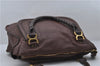 Authentic Chloe Marcie Large Shoulder Hand Bag Leather Brown 8828D