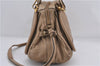 Authentic Chloe Paraty 2Way Shoulder Hand Bag Leather Beige 8829D