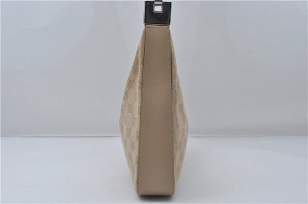 Authentic GUCCI Shoulder Hand Bag GG Canvas Leather 01233 Beige 8830D