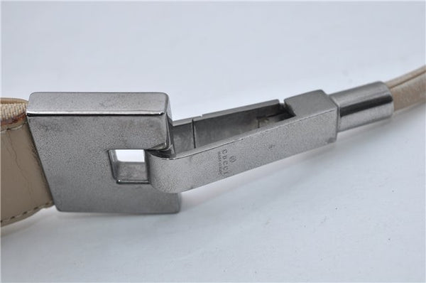 Authentic GUCCI Shoulder Hand Bag GG Canvas Leather 01233 Beige 8830D