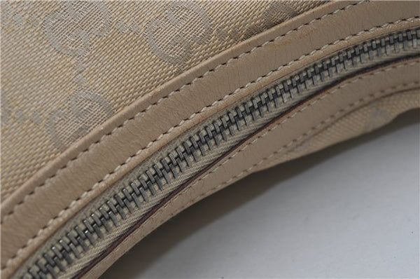 Authentic GUCCI Shoulder Hand Bag GG Canvas Leather 01233 Beige 8830D