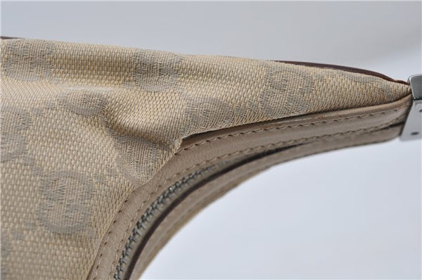 Authentic GUCCI Shoulder Hand Bag GG Canvas Leather 01233 Beige 8830D
