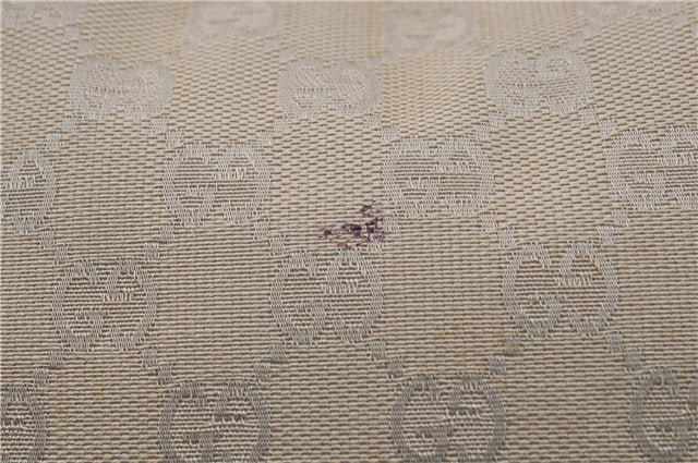 Authentic GUCCI Shoulder Hand Bag GG Canvas Leather 01233 Beige 8830D