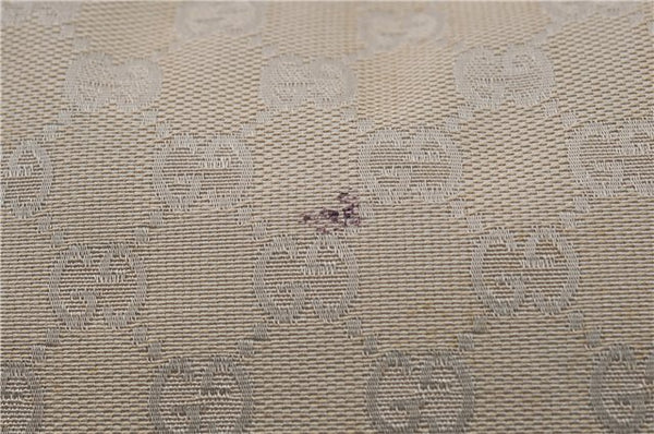 Authentic GUCCI Shoulder Hand Bag GG Canvas Leather 01233 Beige 8830D