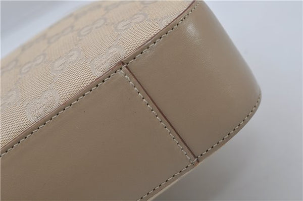 Authentic GUCCI Shoulder Hand Bag GG Canvas Leather 01233 Beige 8830D