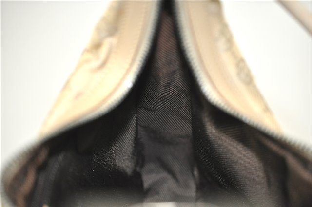 Authentic GUCCI Shoulder Hand Bag GG Canvas Leather 01233 Beige 8830D