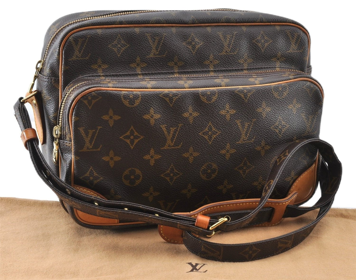 Authentic Louis Vuitton Monogram Nile Shoulder Cross Body Bag M45244 LV 8830F