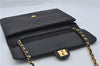 Authentic CHANEL Lamb Skin Matelasse Chain Shoulder Bag Purse Black Junk 8831D