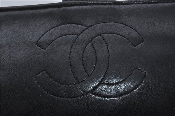 Authentic CHANEL Lamb Skin Matelasse Chain Shoulder Bag Purse Black Junk 8831D