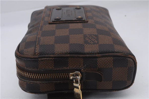 Auth Louis Vuitton Damier Bum Bag Brooklyn Waist Cross Body Bag N41101 LV 8834D