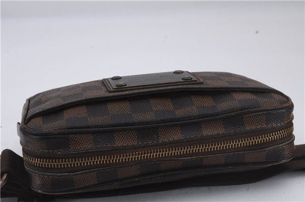 Auth Louis Vuitton Damier Bum Bag Brooklyn Waist Cross Body Bag N41101 LV 8834D