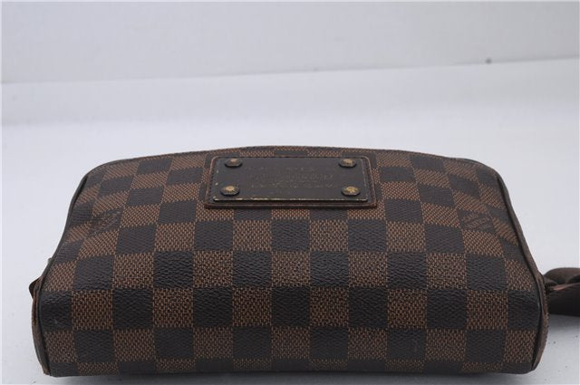 Auth Louis Vuitton Damier Bum Bag Brooklyn Waist Cross Body Bag N41101 LV 8834D