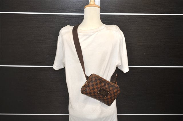 Auth Louis Vuitton Damier Bum Bag Brooklyn Waist Cross Body Bag N41101 LV 8834D