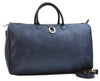 Authentic Christian Dior Trotter 2Way Boston Travel Bag PVC Leather Navy 8835E