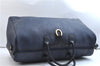 Authentic Christian Dior Trotter 2Way Boston Travel Bag PVC Leather Navy 8835E