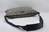 Authentic GUCCI GG Crystal Shoulder Cross Body Bag PVC Leather 278301 Navy 8836E