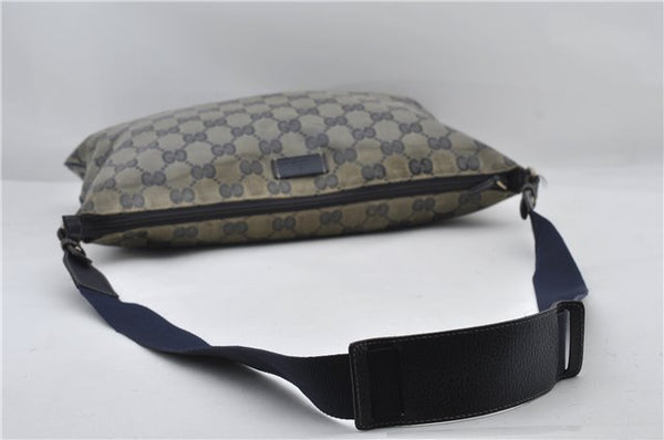 Authentic GUCCI GG Crystal Shoulder Cross Body Bag PVC Leather 278301 Navy 8836E