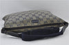 Authentic GUCCI GG Crystal Shoulder Cross Body Bag PVC Leather 278301 Navy 8836E