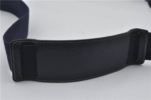 Authentic GUCCI GG Crystal Shoulder Cross Body Bag PVC Leather 278301 Navy 8836E